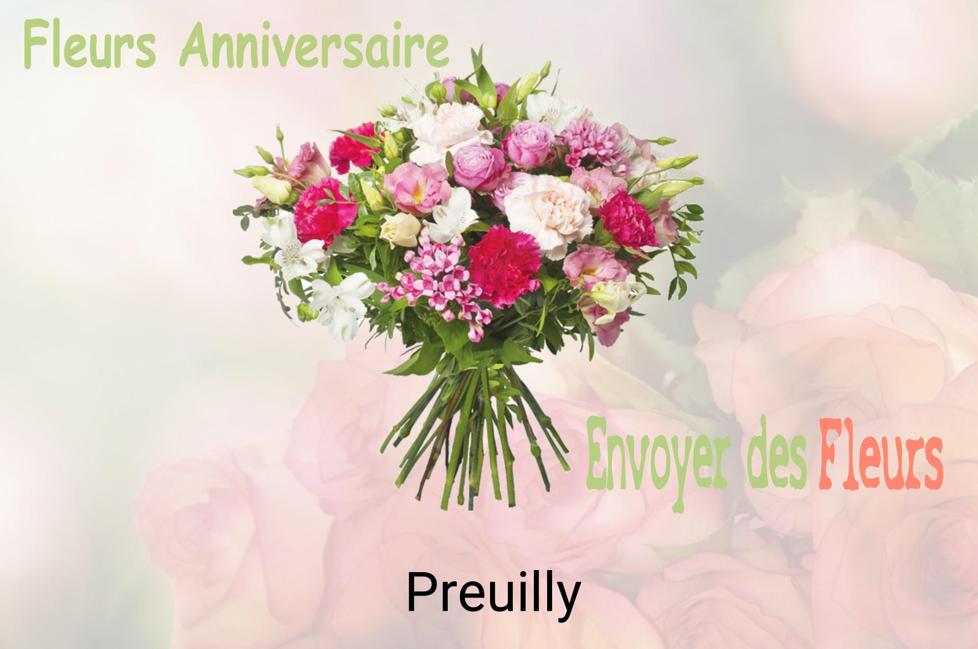 Bouquet de fleurs d’anniversaire livré à Preuilly